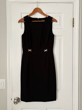 Tahari Arthur S. Levine Black Sheath Dress - Size 4